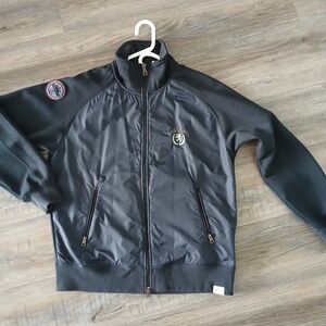 Tommy Hilfiger Red Label Y2K black bomber jacket size Medium EUC like new